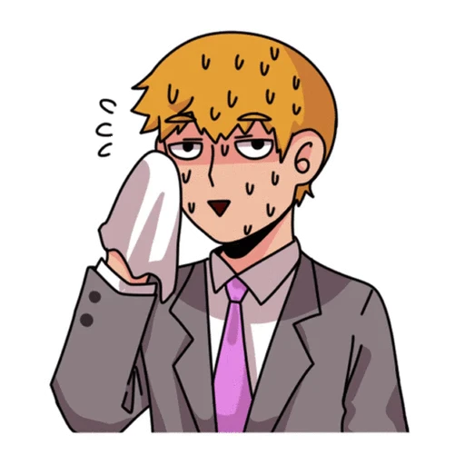 😓 Стикер «Mob Psycho 100» для Telegram