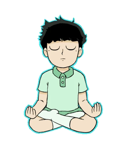 😌 Стикер «Mob Psycho 100» для Telegram