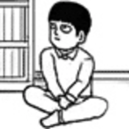 😐 Стикер «mob psycho 100 manga» для Telegram
