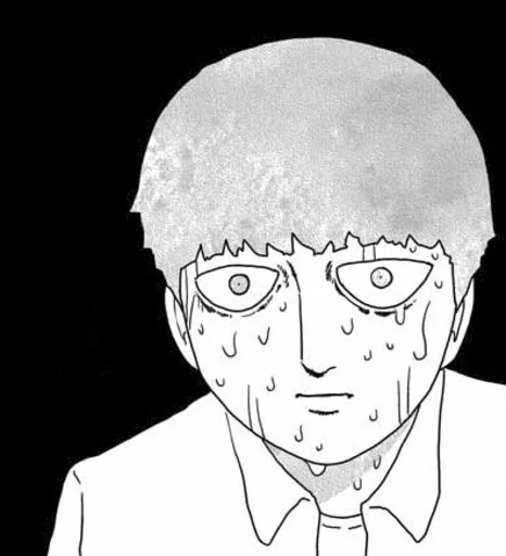 😰 Стикер «mob psycho 100 manga» для Telegram