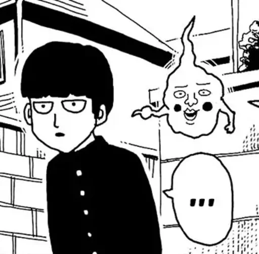 😶 Стикер «mob psycho 100 manga» для Telegram