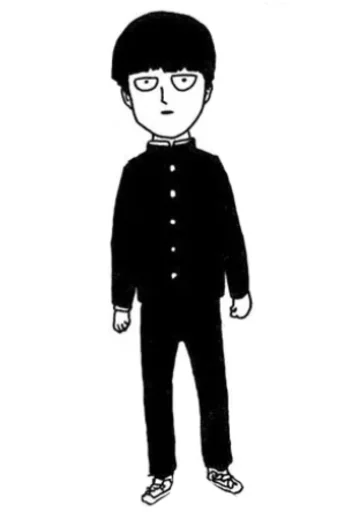 😐 Стикер «mob psycho 100 manga» для Telegram