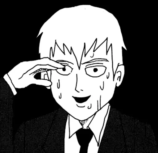 😶 Стикер «mob psycho 100 manga» для Telegram