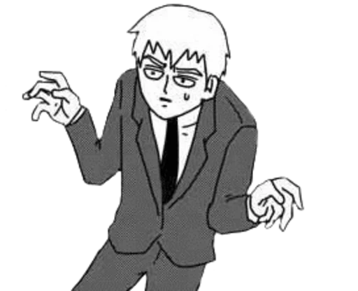 🤨 Стикер «mob psycho 100 manga» для Telegram
