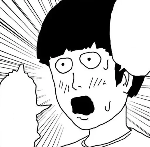 😳 Стикер «mob psycho 100 manga» для Telegram