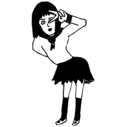 ✌ Стикер «mob psycho 100 manga» для Telegram