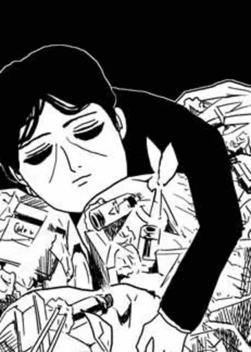 😴 Стикер «mob psycho 100 manga» для Telegram