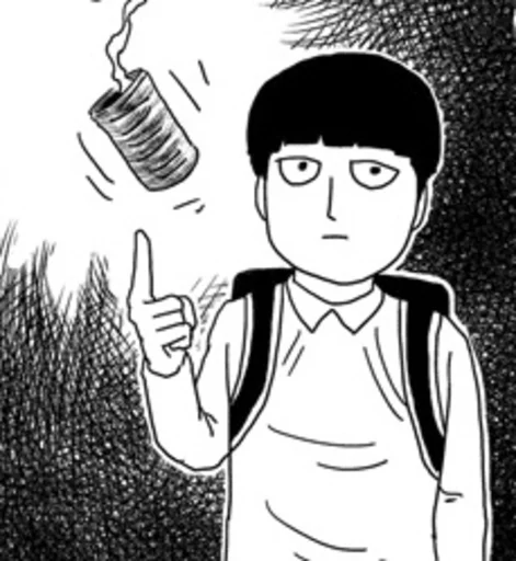 ☕️ Стикер «mob psycho 100 manga» для Telegram