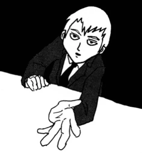 💰 Стикер «mob psycho 100 manga» для Telegram