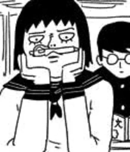 🤔 Стикер «mob psycho 100 manga» для Telegram