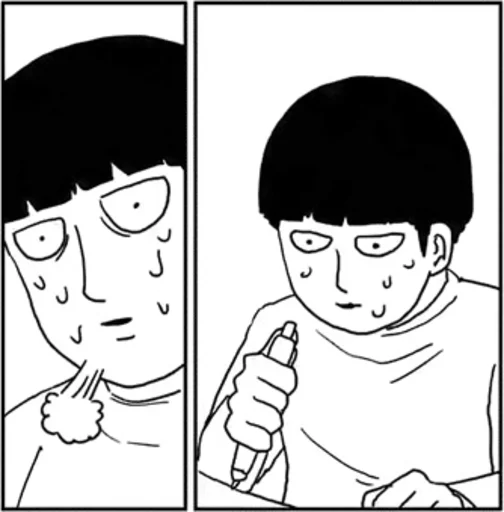 🥄 Стикер «mob psycho 100 manga» для Telegram