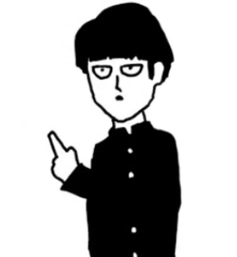 🤨 Стикер «mob psycho 100 manga» для Telegram