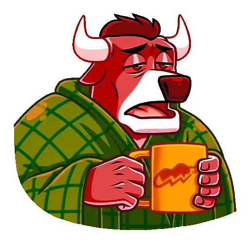 🥱 Стикер «MrBull» для Telegram