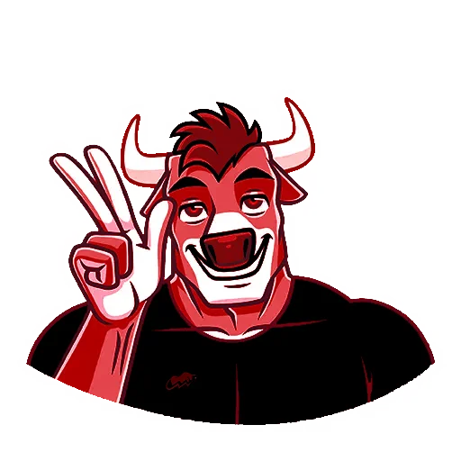 ✌️ Стикер «MrBull» для Telegram
