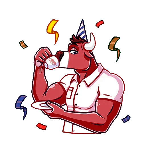 🥳 Стикер «MrBull» для Telegram
