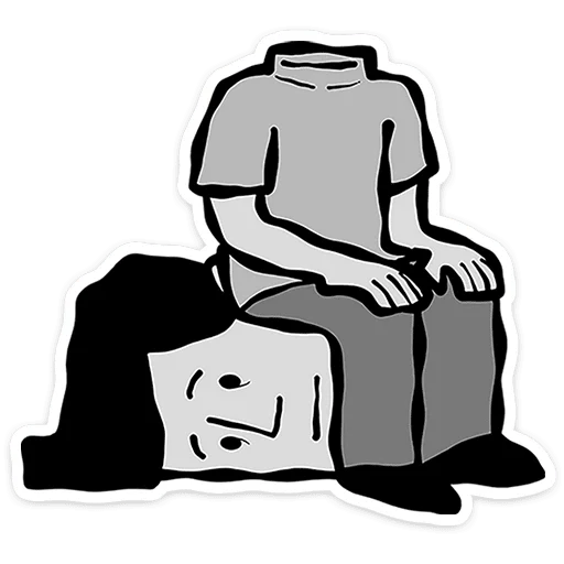 🌟 Стикер «Человек без имени» для Telegram