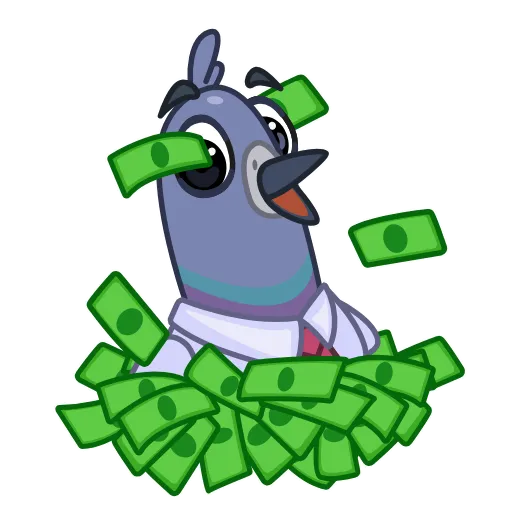 🤑 Стикер «Мистер Голубь» для Telegram