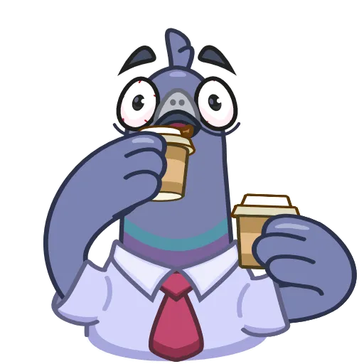 ☕️ Стикер «Мистер Голубь» для Telegram