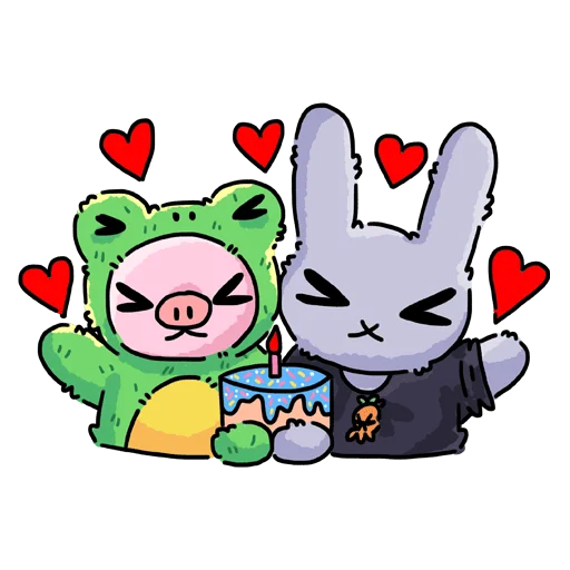 🎂 Стикер «Мрак и Люля 2 Без Текста» для Telegram