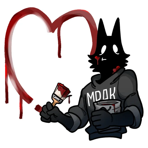 ❤️ Стикер «МРАК» для Telegram