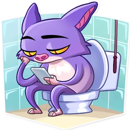 🚽 Стикер «Mr. Bat» для Telegram