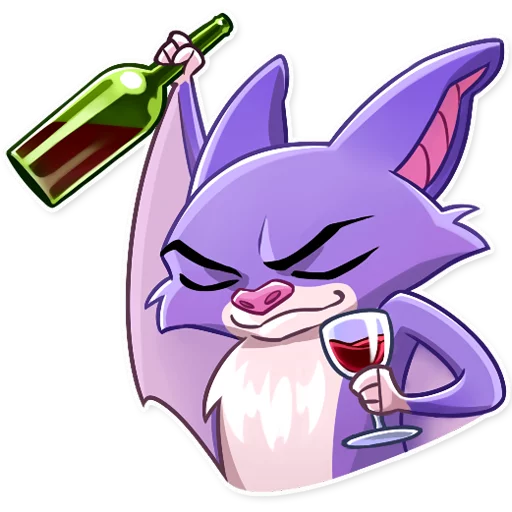 🍾 Стикер «Mr. Bat» для Telegram
