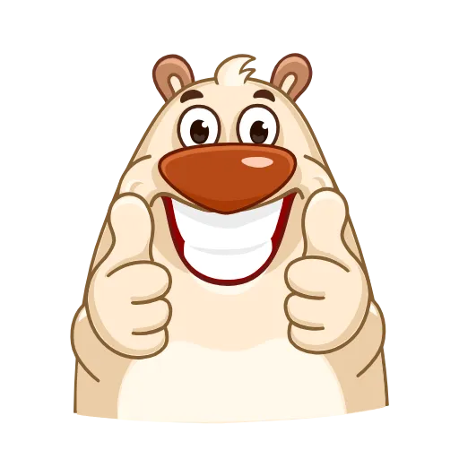 👍 Стикер «Chestnut the Bear» для Telegram
