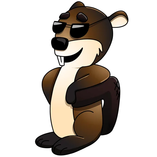 😎 Стикер «Mr.Beaver» для Telegram