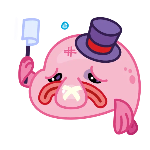Стикер 4 🤨 Mr. Blob emoji