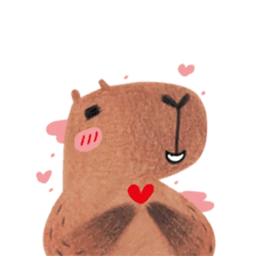 ❤️ Стикер «Mr. Capybara» для Telegram