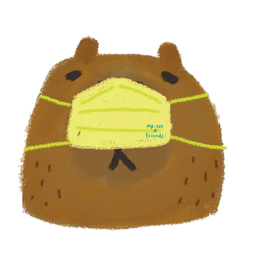 😷 Стикер «Mr. Capybara» для Telegram