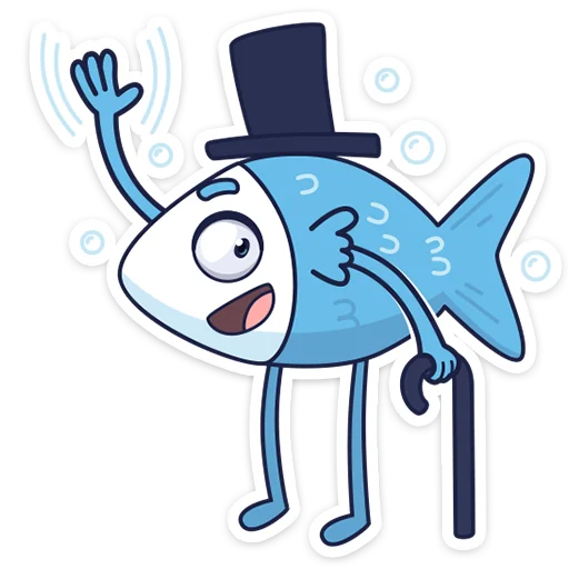 Стикерпак mr. Fish для Telegram