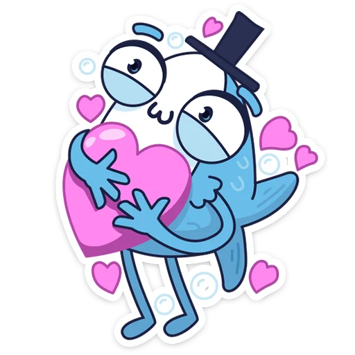 ❤️ Стикер «mr. Fish» для Telegram