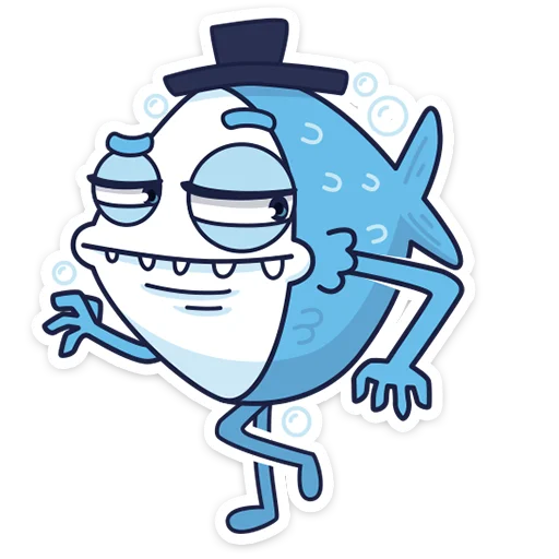 😉 Стикер «mr. Fish» для Telegram