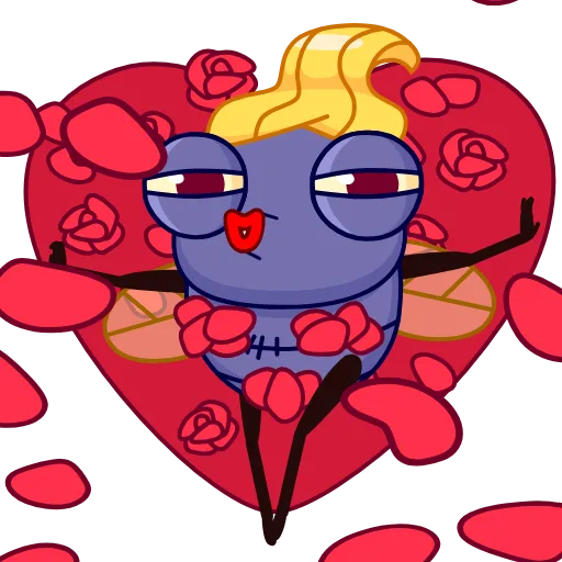 ❤️ Стикер «Fly Guy» для Telegram