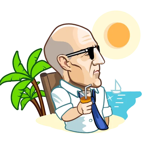 🌴 Стикер «Mr Green» для Telegram