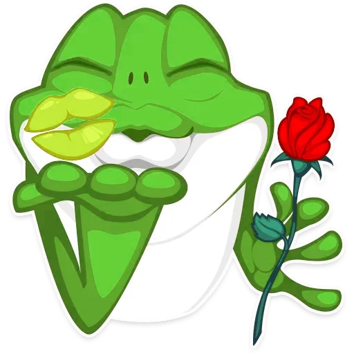 💋 Стикер «Mr. Green Frogo» для Telegram