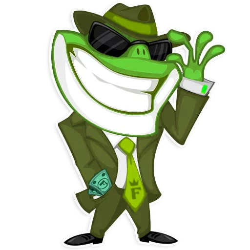 😎 Стикер «Mr. Green Frogo» для Telegram