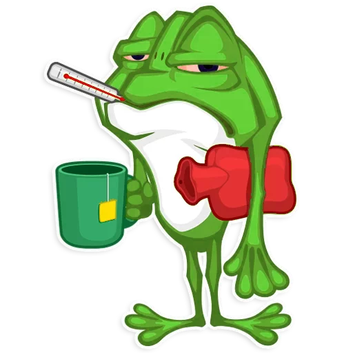 😷 Стикер «Mr. Green Frogo» для Telegram