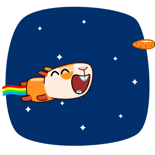 🌌 Стикер «Мистер Морской свин» для Telegram