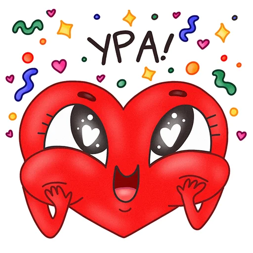 🥳 Стикер «Mr. Heartman» для Telegram