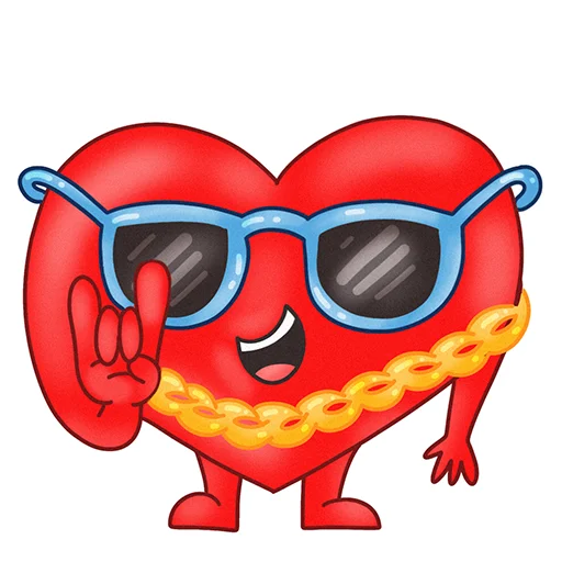😎 Стикер «Mr. Heartman» для Telegram
