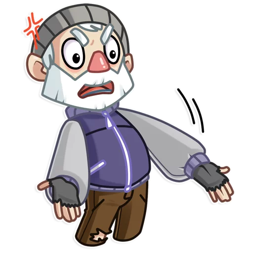 😠 Стикер «Mr. Hobo» для Telegram