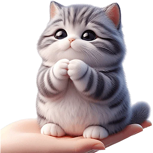 🙏 Стикер «Микро котики» для Telegram