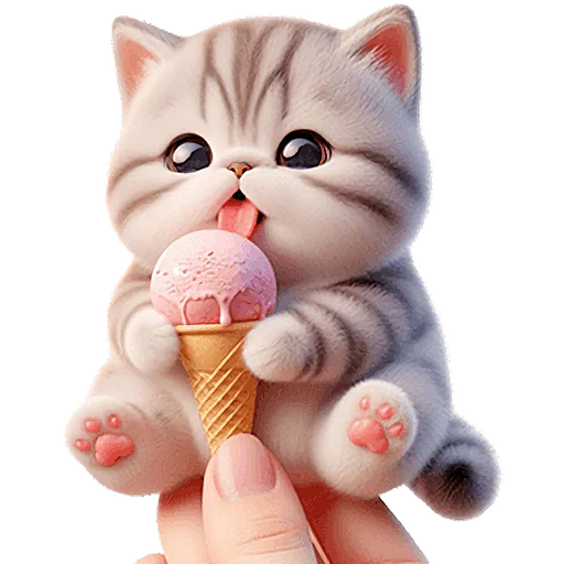 🍦 Стикер «Микро котики» для Telegram