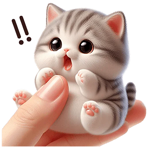 😯 Стикер «Микро котики» для Telegram