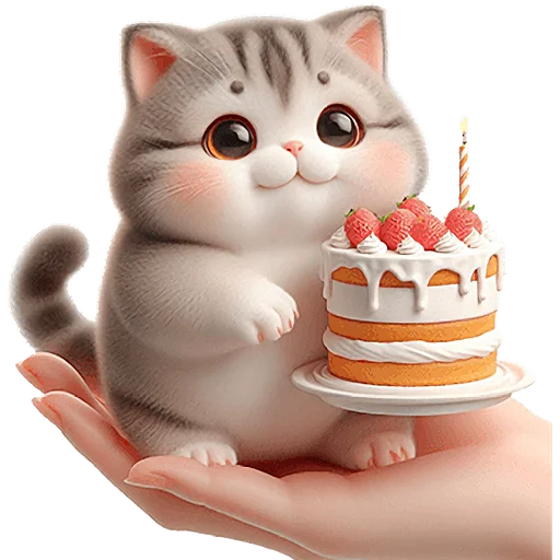 🎂 Стикер «Микро котики» для Telegram