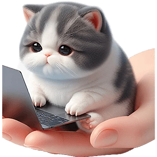 💻 Стикер «Микро котики» для Telegram