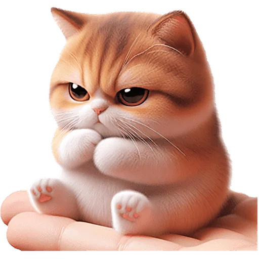 😤 Стикер «Микро котики» для Telegram