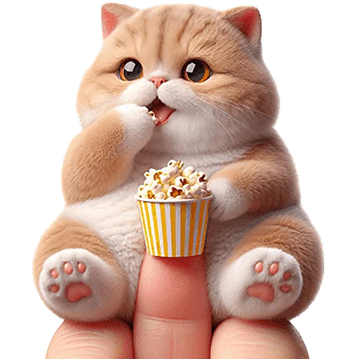 🍿 Стикер «Микро котики» для Telegram